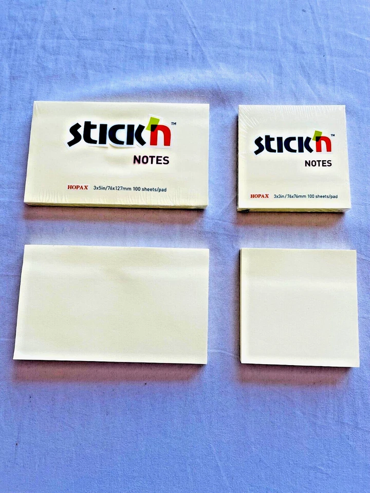 Post It Sticky Notes Yellow Pastel 76x76 Memo Pads Removable 76x127 7000 Sheets - Image 2 of 4