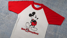 vintage Walt Disney World shirt, size S, single stitch, ringer, 80s, Mickey
