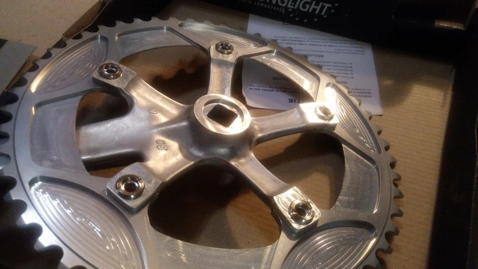 Juego de bielas Stronglight Speed Messenger Pista Track JIS 165mm 51t 1/8" Nuevo Foto 4 de 4