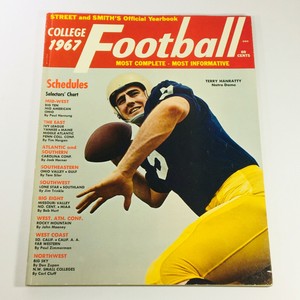 dame vtg terry hanratty yearbook notre 1967 college football official