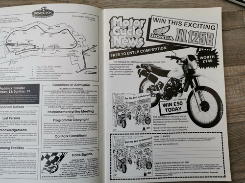 1982 DONINGTON PROGRAMME & RACECARD 20/6/82 - JOHN PLAYER INTERNATIONAL TROPHY - Picture 6 of 9