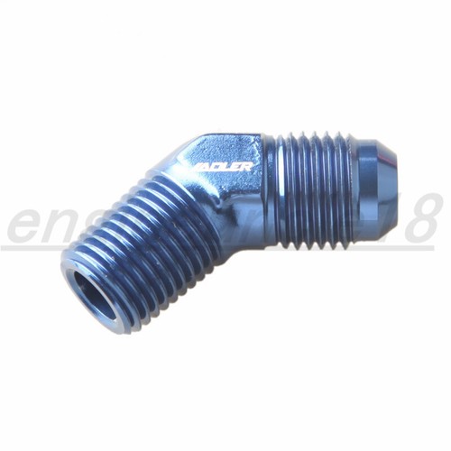 ADLERSPEED 3AN 4AN 6AN To 1/8" NPT Adapter 45 Degree Fitting Aluminum Black USA - Foto 15 di 25