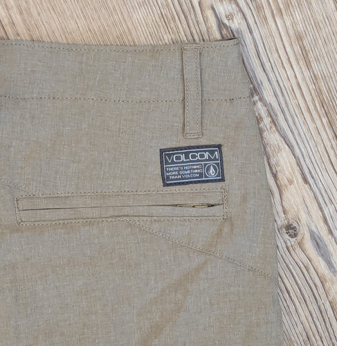 Volcom Shorts Men 28 Surf N' Turf 4 Way Stretch Tan NWT - Picture 7 of 9