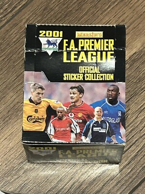 Merlin 2001 Premier League Sticker Box 50 Packungen versiegelt 