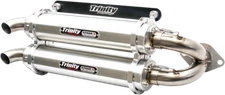 Trinity Stage 5 Slip-On Dual Muffler - Brushed TR-4118S Made in USA