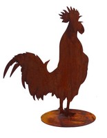 Badeko Hahn 40 X 30 Cm Rostbraun Skulptur