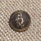 Virginia Confederate Cuff Button - Metal Detecting Find - Civil War Relic