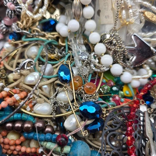 Costume Jewelry Lot Vintage Modern Mixed Wear Craft Resell 5 LB