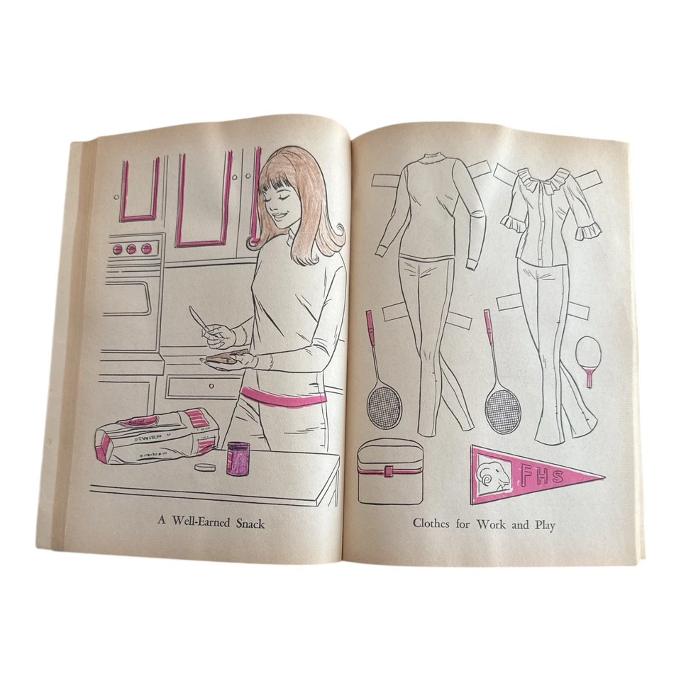 Vintage Barbie Coloring Book 1967 “Francie" Barbie's Modern Cousin Some Coloring - Image 3 of 4