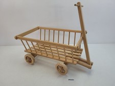 Handwagen für Kinder Vollholz Spielzeug Dekoration Puppe alt antik #262291
