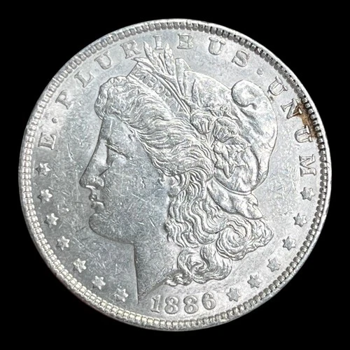 1886 Morgan Silver Dollar, XF+