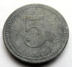(500) RARE NOTGELD  COIN  5 PFENNIG - 1917 - CITY  OF DINKELSBÜHL