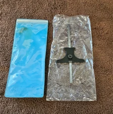 PEC 7003-006 Adjustable Rule 6" Depth Gauge Protractor Angles Gage