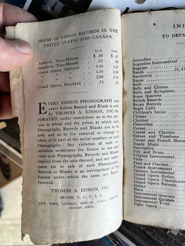 Catalogo Edison Records marzo 1911 - Originale - Foto 3 di 5