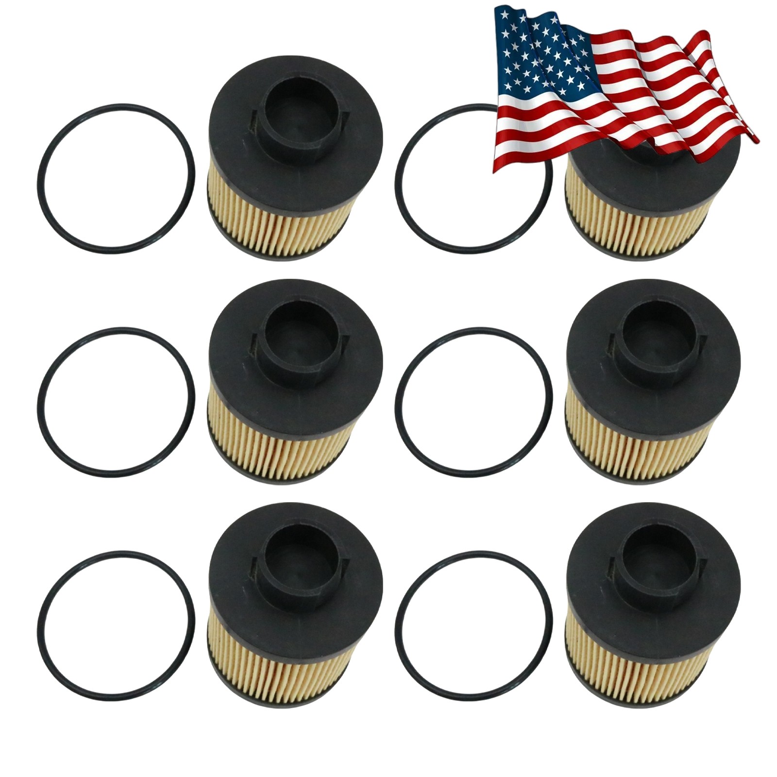 6X Oil Filter Fits 2004-2008 Lamborghini Gallardo 07L115561C USA