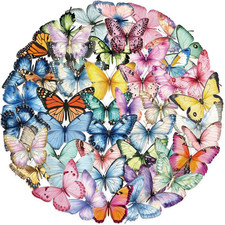 Butterfly Stickers 50PCS PET Transparent Stickers Nature Decals Waterproof