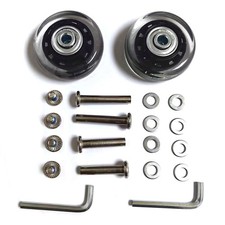 2 Sets Luggage Suitcase Inline Skate Replacement Wheels OD50 ID6 W18mm  Blac...