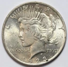 1923 $1 Peace Silver Dollar Uncirculated - RAW - Great Luster / Toned