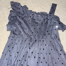 Justice girls size 10 dress fancy/party gray Sequin sparkles Sleeveless