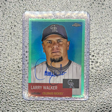 LARRY WALKER 2022 Topps Chrome Platinum Auto Teal Parallel SN/150