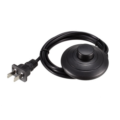Foot Pedal Push Switch Inline Lamp On-off Control With 1.8M Power Line Black