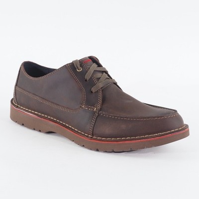 Herren Clarks Vargo Vibe dunkelbraun Leder Schnürschuhe Freizeit Wanderschuhe UK 7