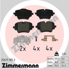 Bremsbelagsatz Scheibenbremse ZIMMERMANN 25617.185.2 für BMW X1 U11 X2 U10 2er
