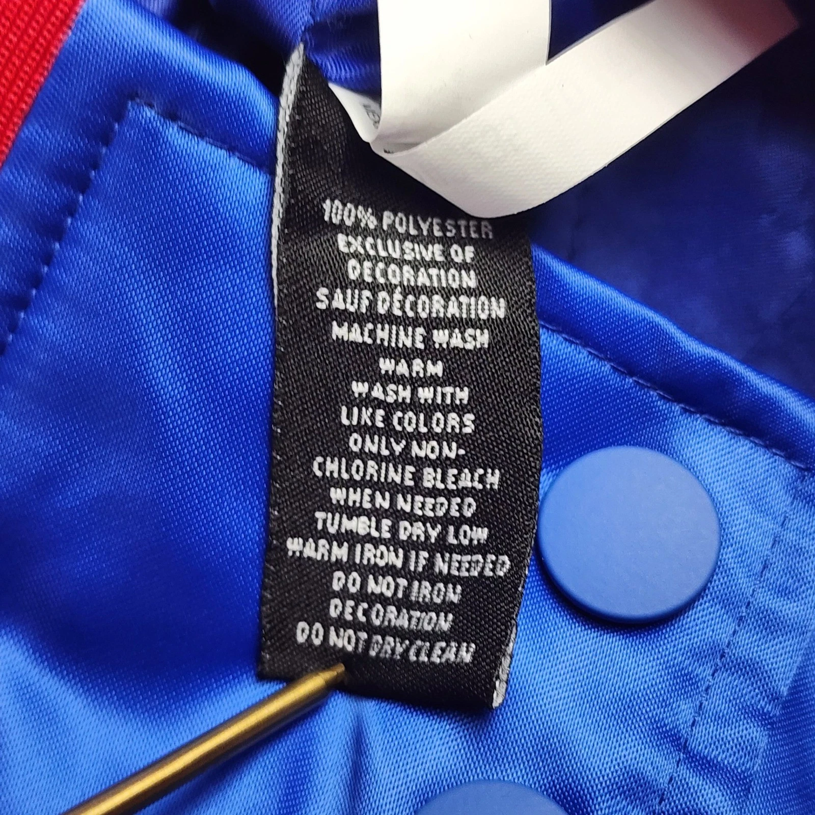 Pro Standard Buffalo Bills Varsity Jacket Mens L Blue NWT Satin NFL Bomber Sport - product detail image 6