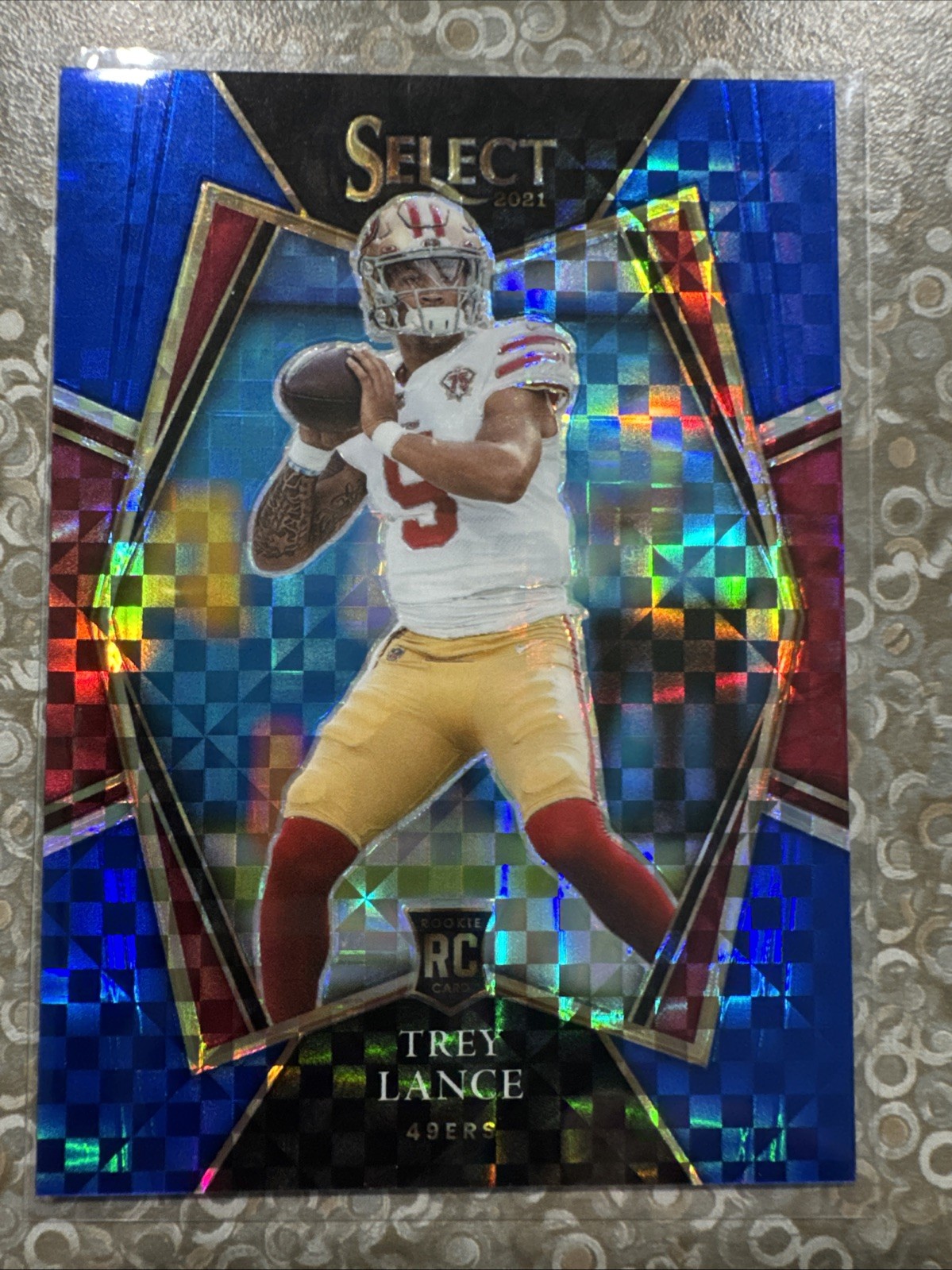 2021 Panini Select - Premier Level Trey Lance #145 Blue Prizm /149 (RC)