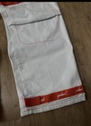 Marithé + François Girbaud Men’s White Red Stitch Cargo Denim Pants Straight Leg — photo 3