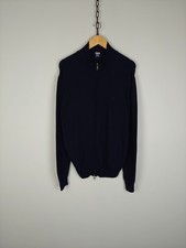 Sergio Tacchini Zip Sweater Wool Pullover Navy size XL