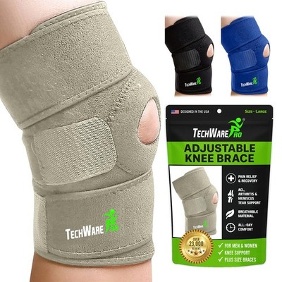 Knee Brace - Plus Size Knee Brace. Relieves ACL, LCL, MCL, Meniscus Tear, Art...