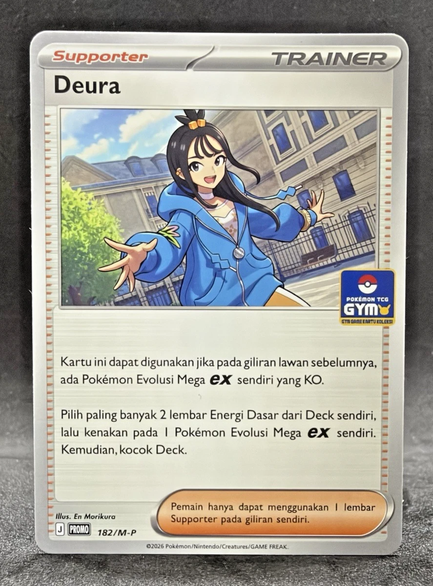 JCC Pokémon Indonesia Entrenador Dendra (Deura) Gimnasio Promo 182/M-P Casi C...
