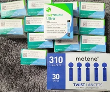OneTouch Ultra Test Strips – 50 Count (13 Boxes) + FREE Metene Twist Lancets 🎁