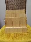 Bamboo Desk Organizer Charging Station Phone Tablet Mail Holder Wood — photo 1
