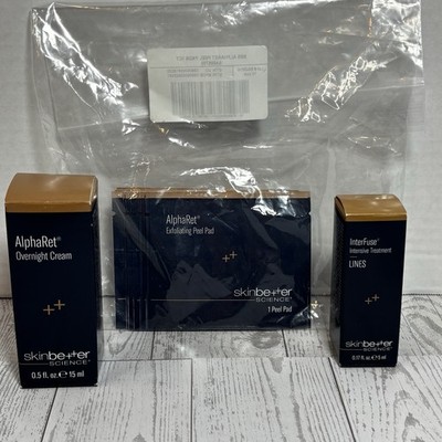 Skinbetter Science AlphaRet Overnight Cream + InterFuse Lines + 10 Peel Pads NEW
