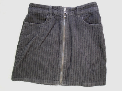 Le Lis Skirt Size Small Black Corduroy Knee Length Pencil Zipper