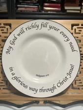 (8) Feed on the Word Salad Plate 8.5"  8 Different Scriptures