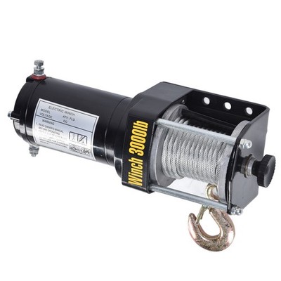 Electric Winch Steel Wire Rope Recovery Kit For Towing ATV UTV Off Road 12V SET