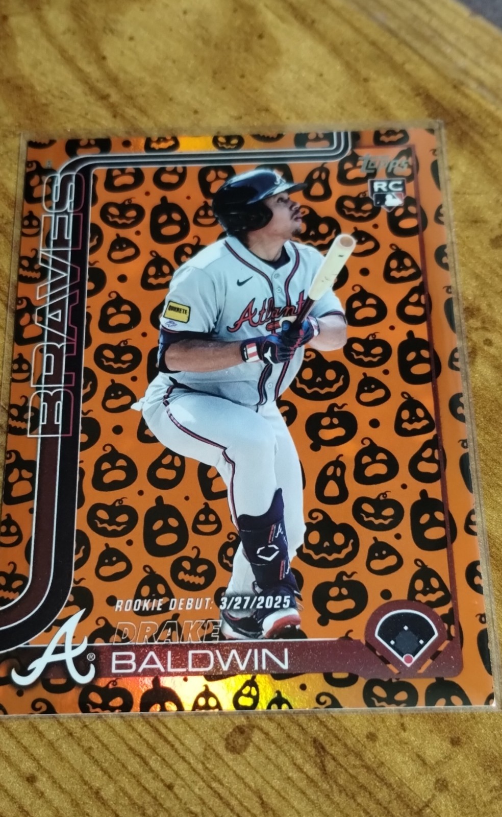 2025 Topps Update Series - Rookie Debut Drake Baldwin Jack-O'-Lantern Foil (RC)