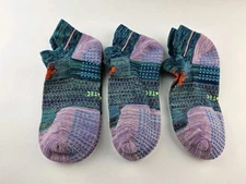 Bombas Hex Tec Grip Grippers Space Dye Ankle Socks Lot Of 3 Pairs Size M