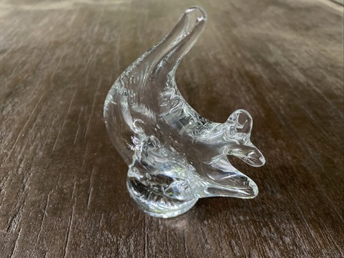Art Glass Fish Clear Glass 4" Heavy Unsigned - Picture 6 of 11