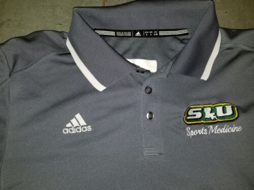 SLU Sports Medicine gray Adidas Polo Shirt Large Louisiana south eastern - Picture 3 of 3