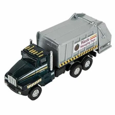 RI Novelty - Pull Back Die-Cast Metal Vehicle - SANITATION GARBAGE TRUCK (Green)