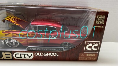 ミニカー JADA TOYS 1/24 1958 Chevy Impala Hardtop Jada Toys Oldskool 1958 Chevrolet Impala 1/24 Scale Diecast