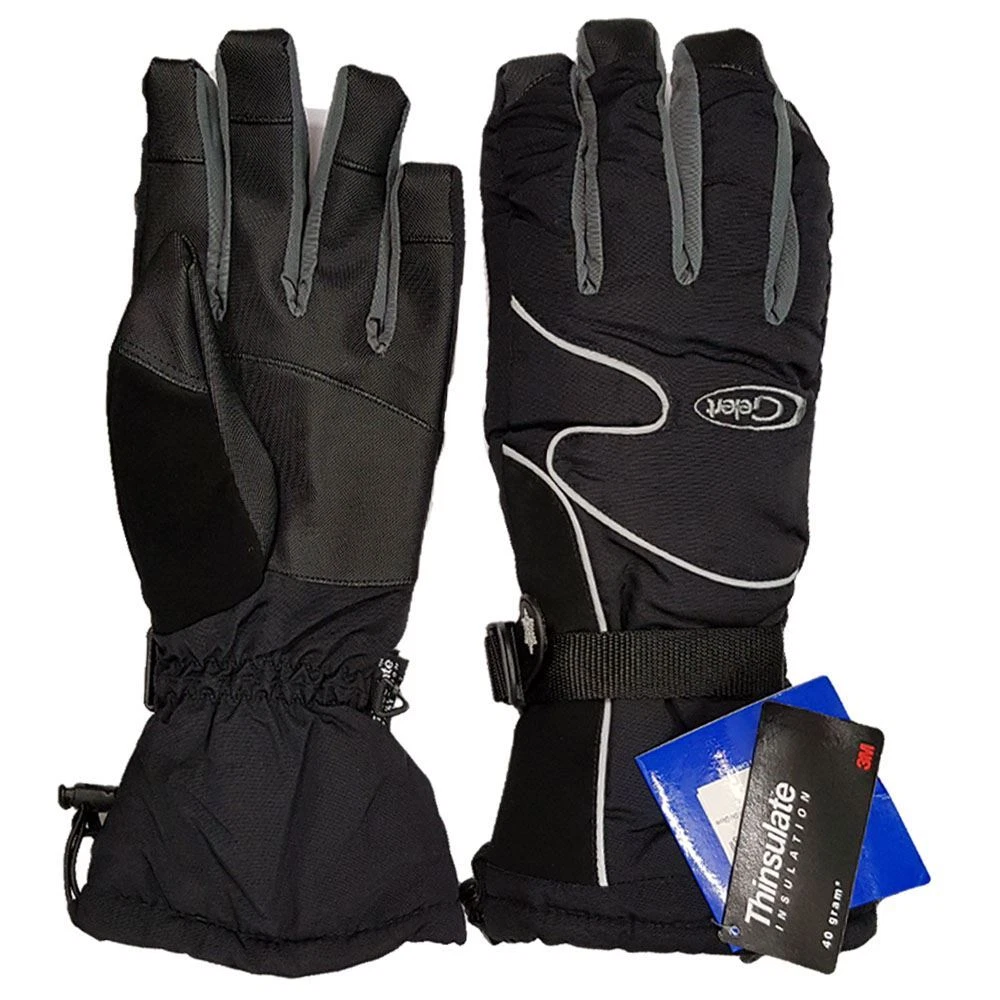 Gelert Mens Ski Winter Snow Waterproof Breathable Bike Glove Black Grey