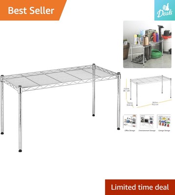 Commercial Grade Stacking Shelf - Adjustable - Chrome - 14'' x 30'' x 15''