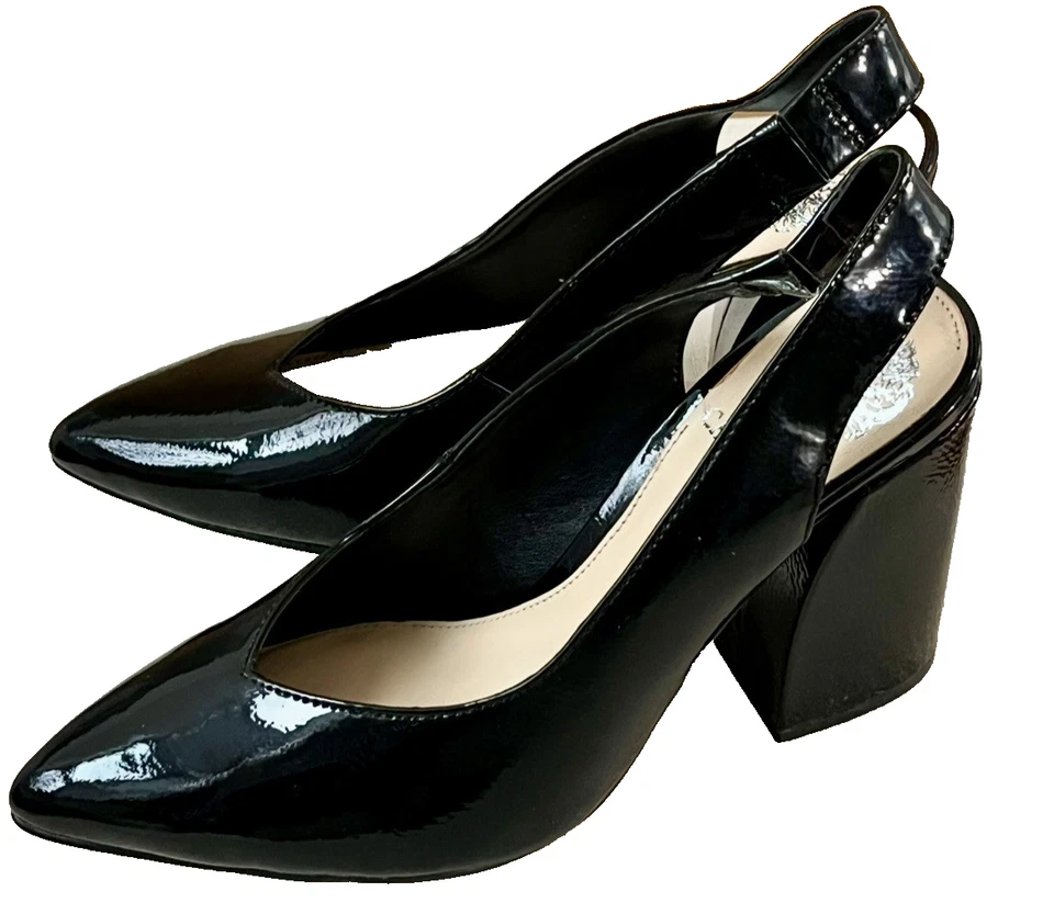 Vince Camuto leather slingback black sandals size 7M, 37.5 - Image 4 of 4