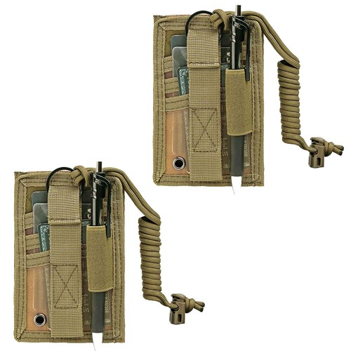 2PZ Porta Carte d'identità tattiche Hook&Loop Patch Badge Organizer - Cordino da collo NUOVO - Foto 19 di 24