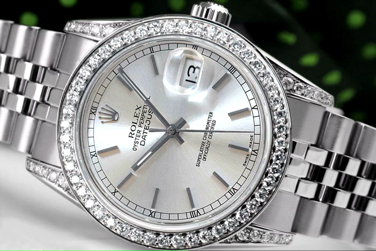 Rolex Datejust 31 mm Silver Dial Stainless Steel Diamond Ladies Wrist Watch